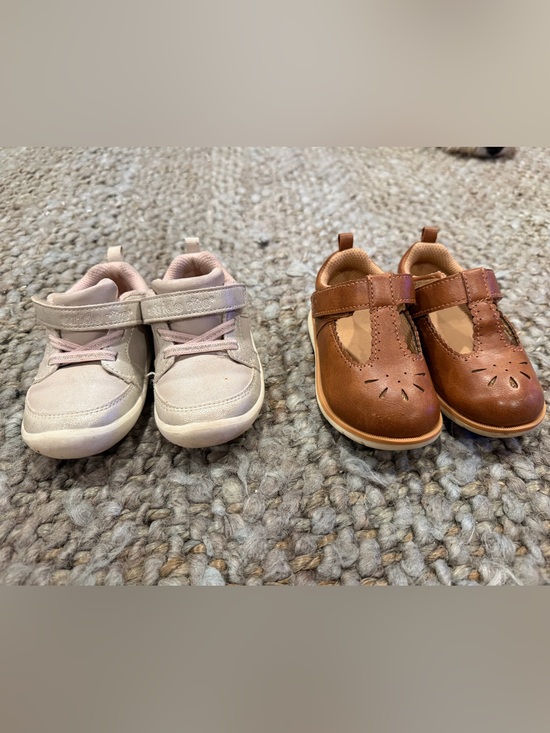 Stride Rite Other - Stride Rite Pink Sneaker and Brown Mary Jane Toddler Shoe Set Size 5